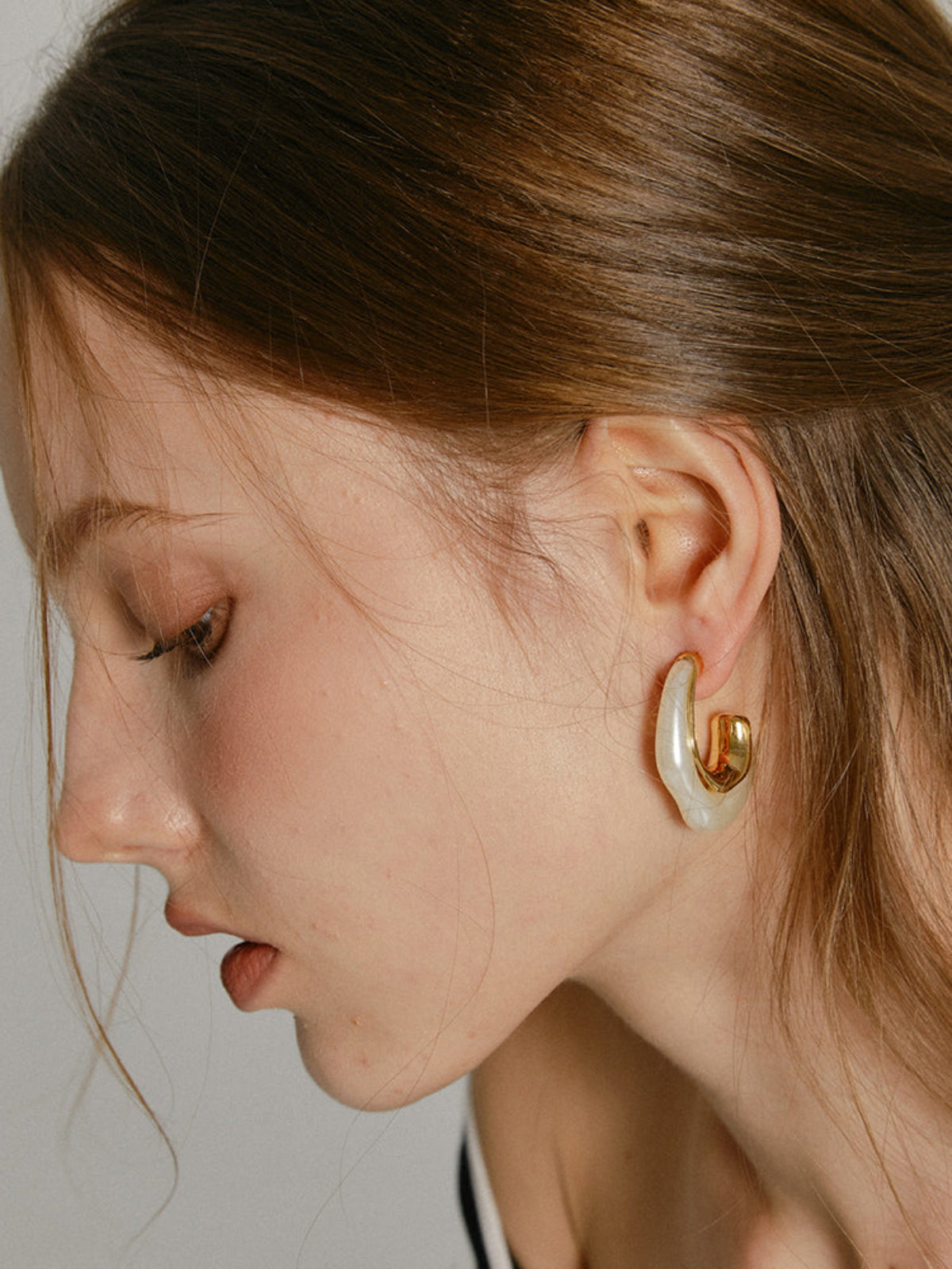 Gold Plated Pearl Earrings