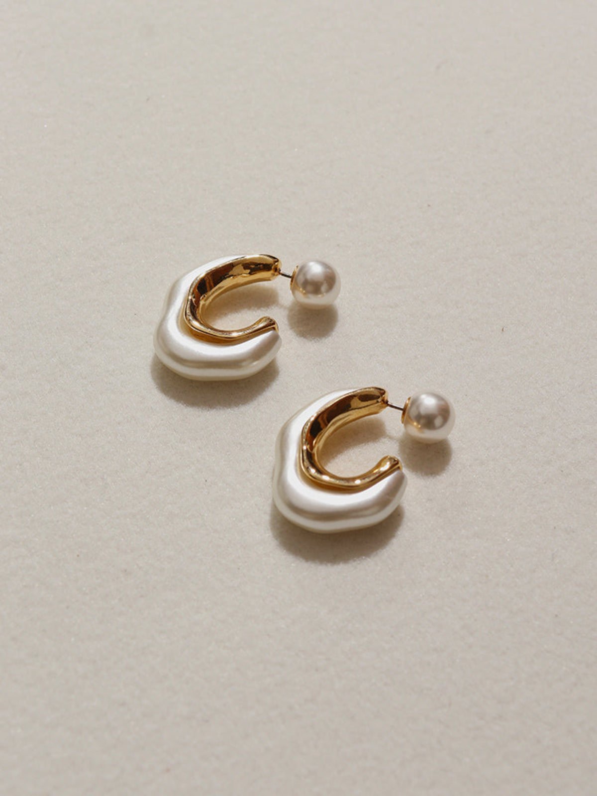Gold Plated Pearl Earrings