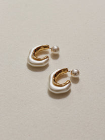 Gold Plated Pearl Earrings