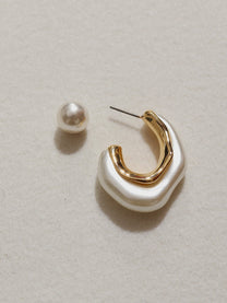 Gold Plated Pearl Earrings