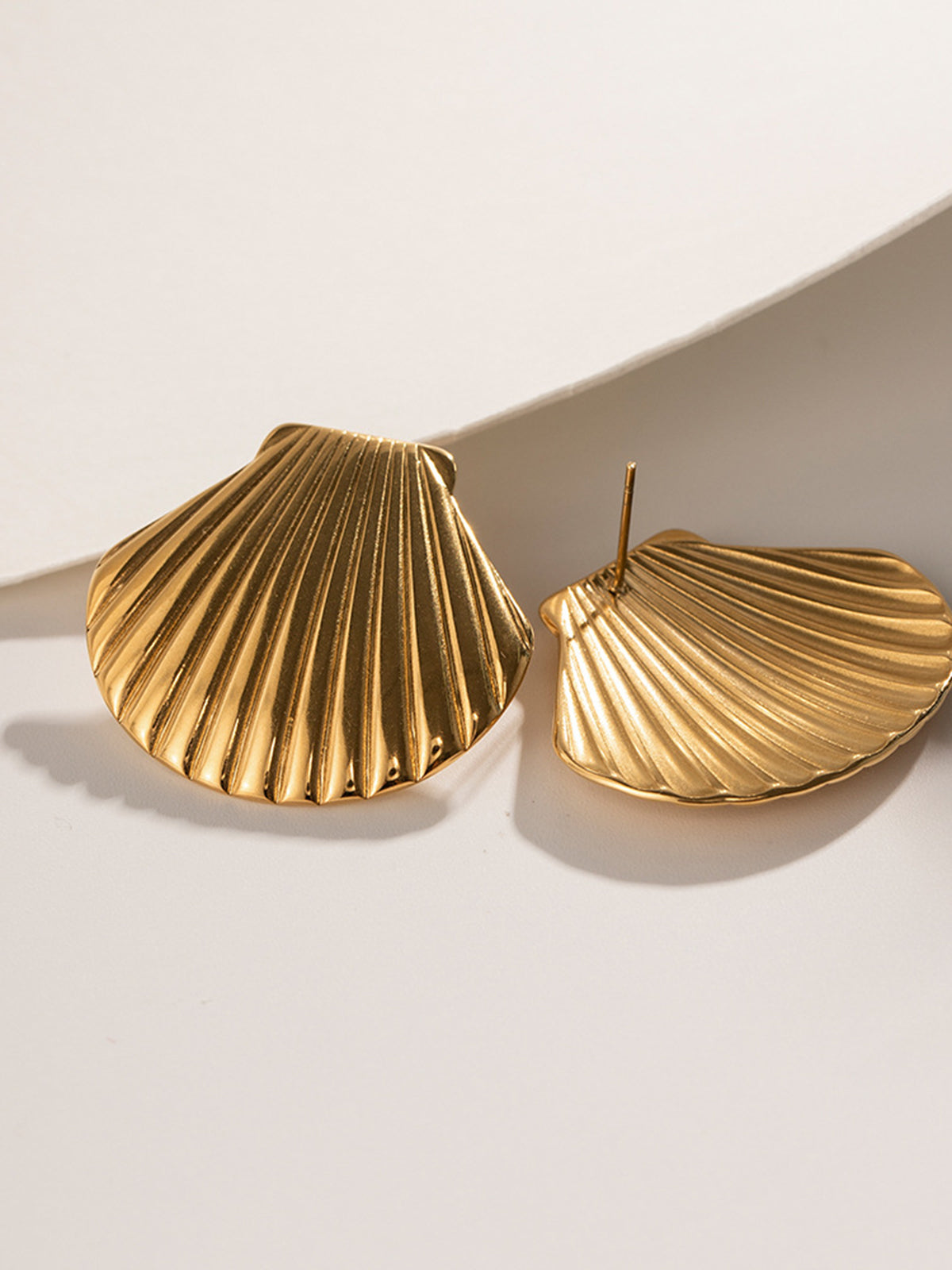 Gold Plated Shell Earrings