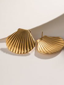 Gold Plated Shell Earrings