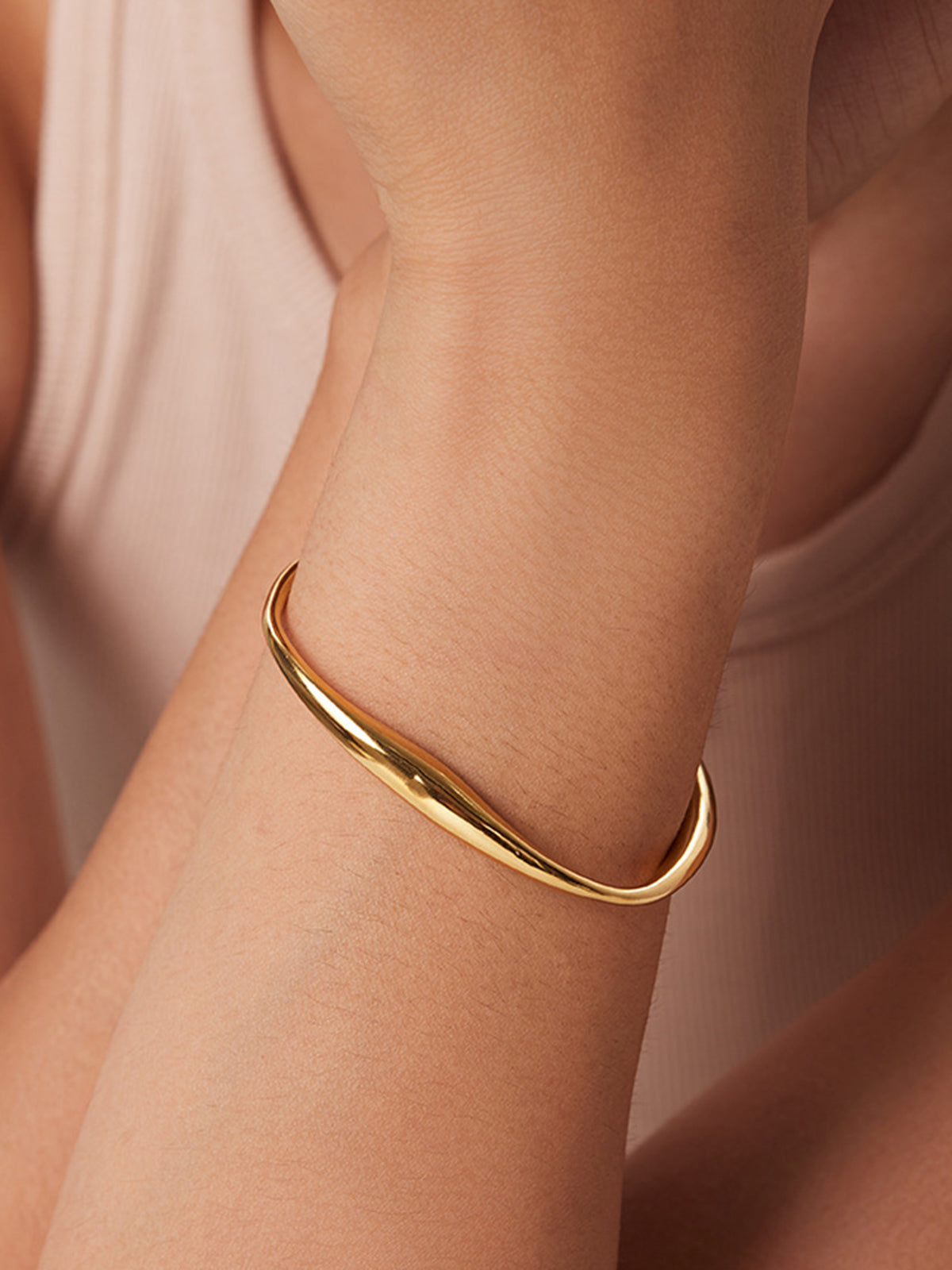 Gold Plated Solid Bracelet