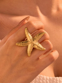 Gold Plated Starfish Ring