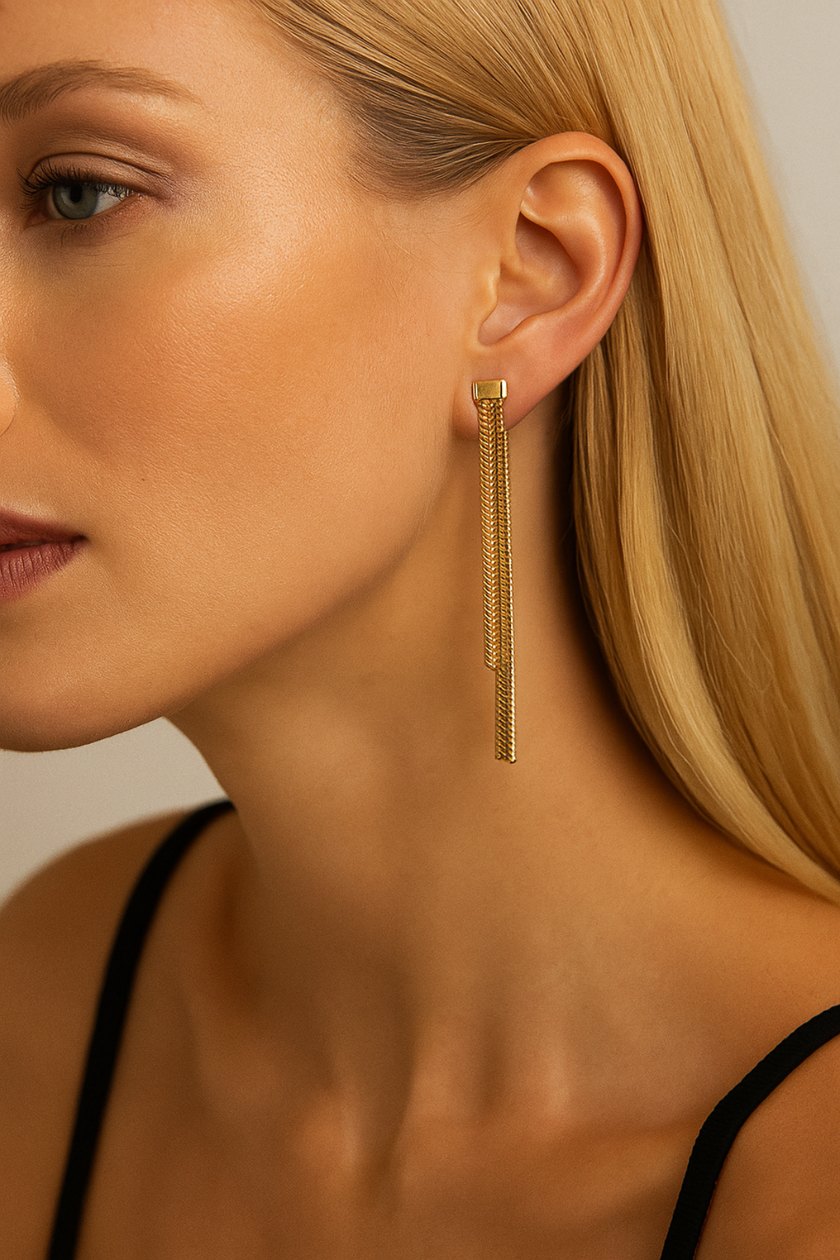 Gold Plated Tassel Earrings