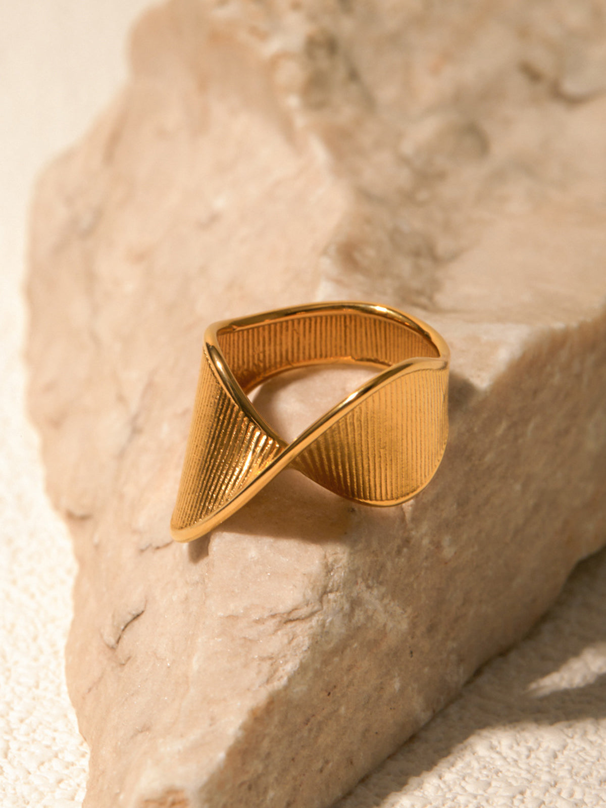 Gold Plated Twist Ring