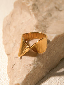 Gold Plated Twist Ring