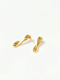 Gold Plated Water Drop Stud Earrings