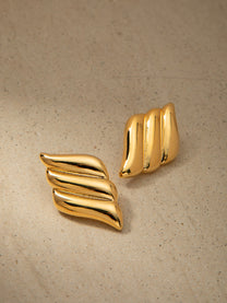 Gold Plated Wing Earrings