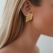 Gold Plated Wing Earrings