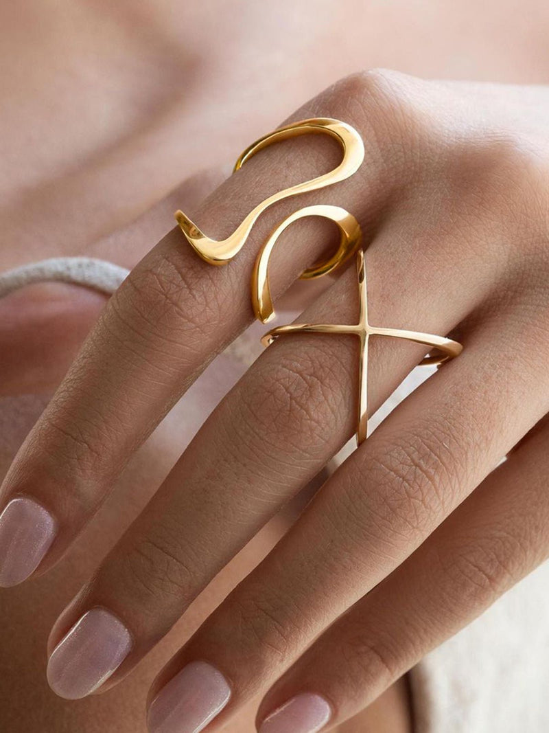 Gold-Tone Asymmetrical Open Ring