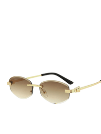 Gold-Tone Gradient Sunglasses
