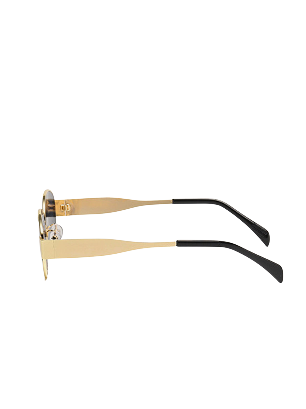 Gold Tone Oval Sunglasses