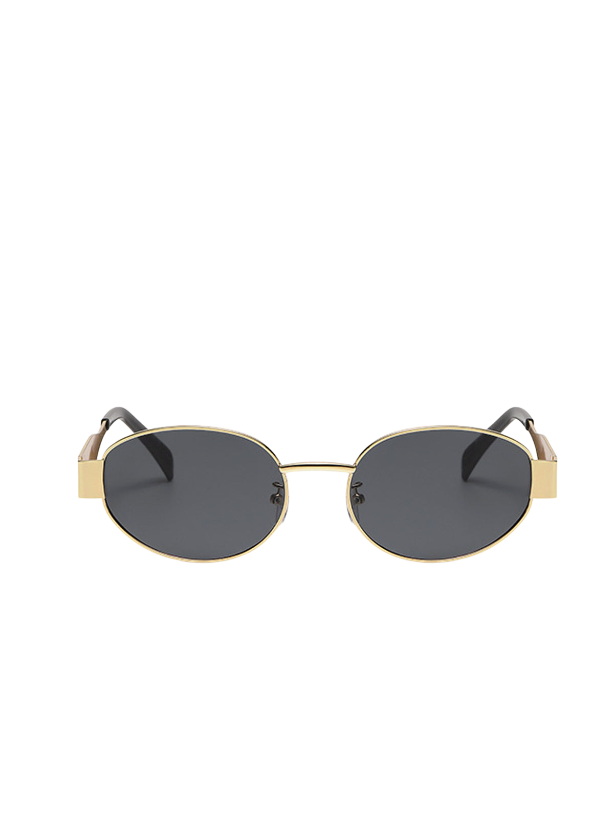 Gold Tone Oval Sunglasses