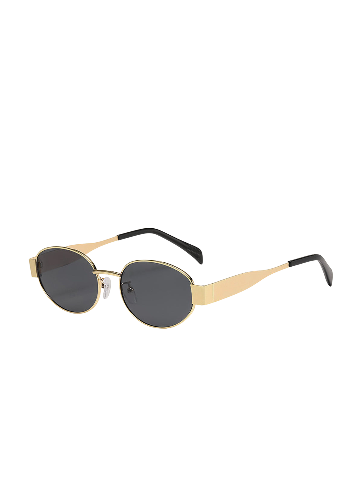 Gold Tone Oval Sunglasses