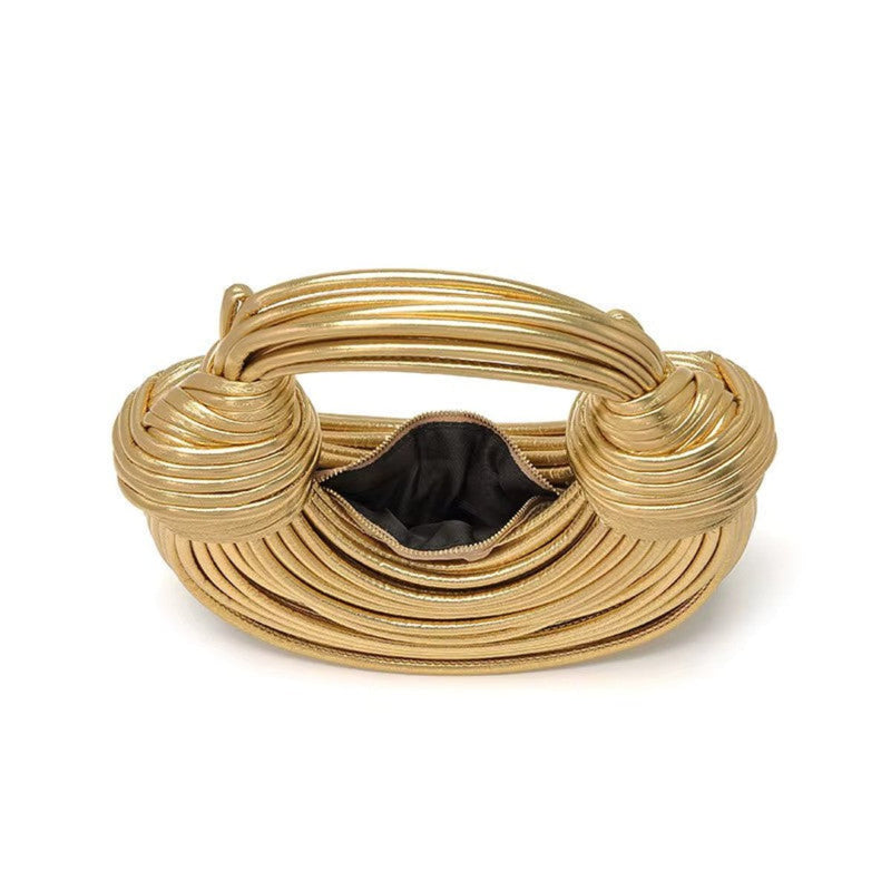 Golden Twisted HandBag
