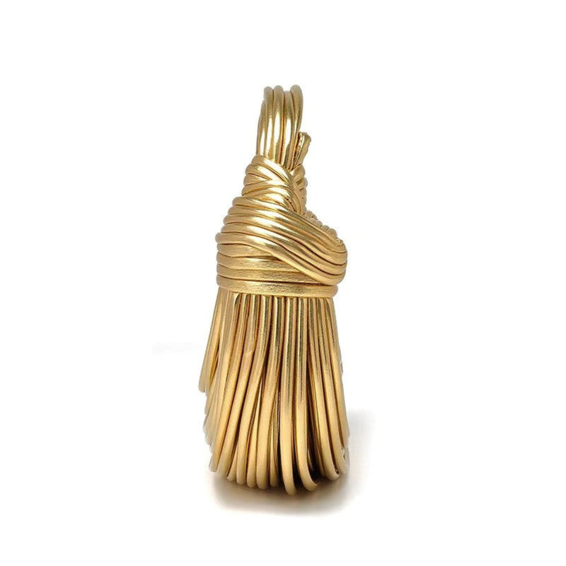 Golden Twisted HandBag