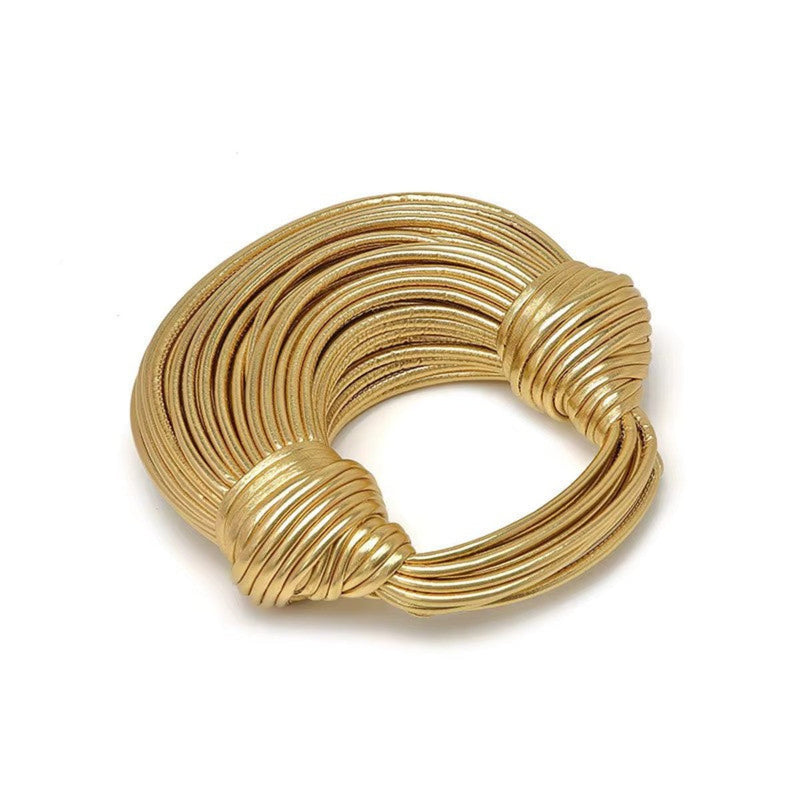 Golden Twisted HandBag