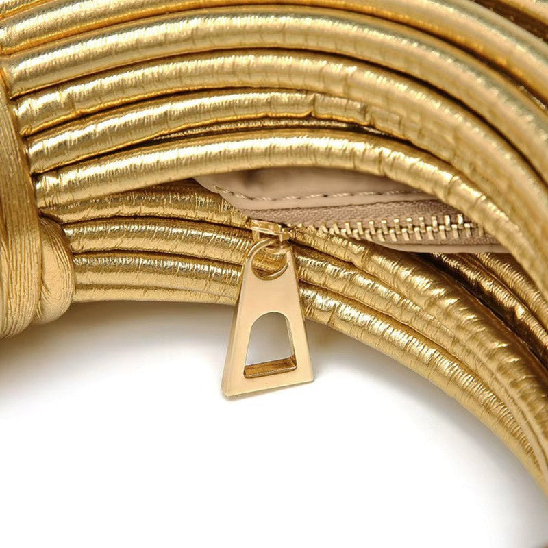 Golden Twisted HandBag