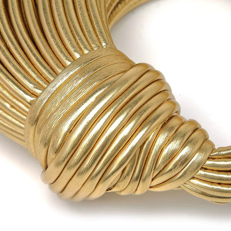 Golden Twisted HandBag