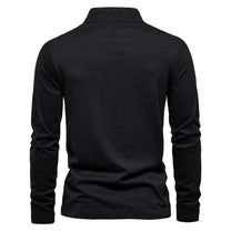 Half-Zip Long Sleeve Polo Shirt With Structured Collar