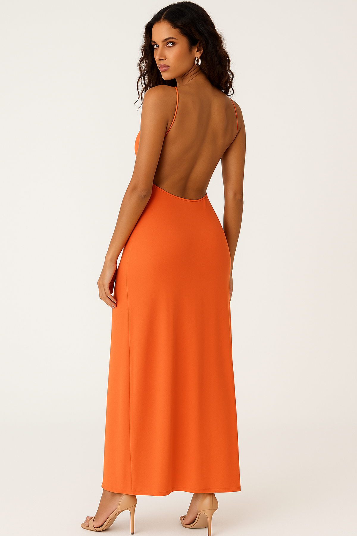 Halter Maxi Dress – Metal Chain Neck