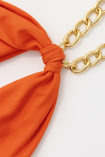Halter Maxi Dress – Metal Chain Neck