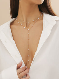 Handcrafted Gold-Plated Pearl Necklace