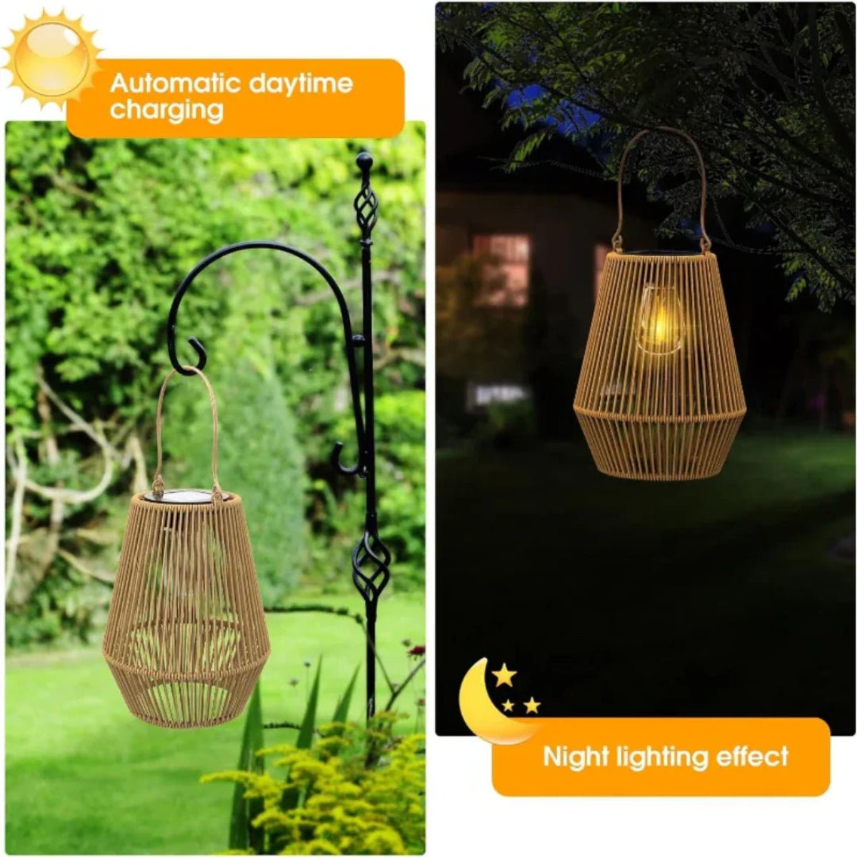 Handmade Waterproof Solar Garden Lantern - TerraGlow