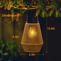 Handmade Waterproof Solar Garden Lantern - TerraGlow