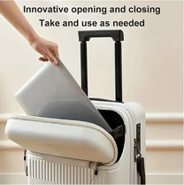 Hard Shell Cabin Luggage With Cup Holder, USB Ports And TSA Lock