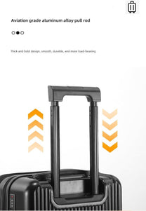 Hard Shell Cabin Luggage With Cup Holder, USB Ports And TSA Lock
