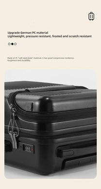 Hard Shell Cabin Luggage With Cup Holder, USB Ports And TSA Lock
