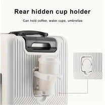 Hard Shell Cabin Luggage With Cup Holder, USB Ports And TSA Lock