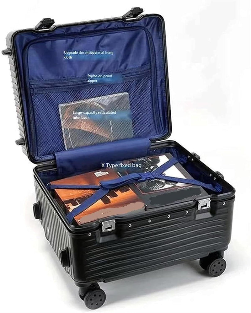Hard-Shell Carry-On Luggage With Wide Handle And Aluminium Frame
