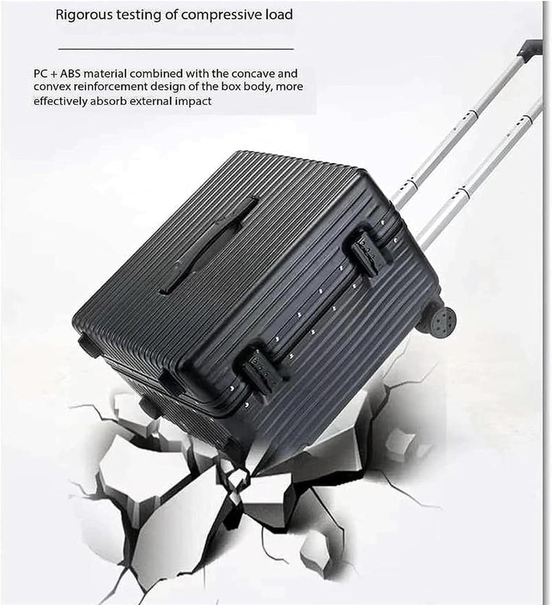 Hard-Shell Carry-On Luggage With Wide Handle And Aluminium Frame