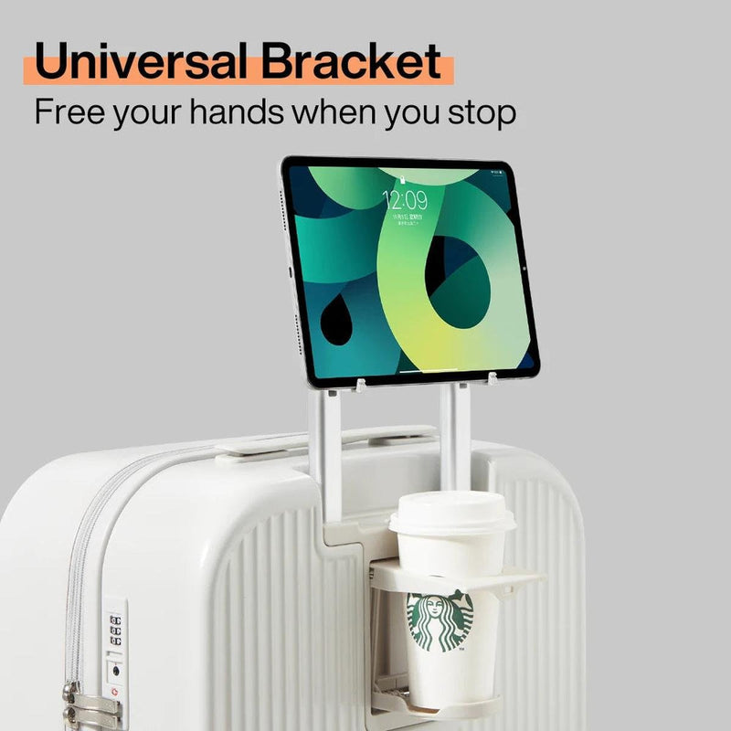 Hard-Shell Suitcase With Spinner Wheels And Integrated Cup Holder