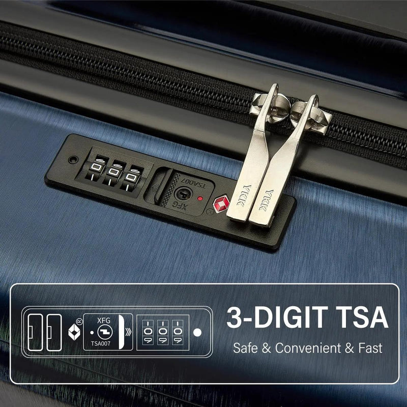 Hard-Shell Suitcase With TSA Lock And 360° Spinner Wheels