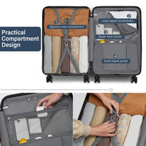 Hard-Shell Suitcase With TSA Lock And 360° Spinner Wheels