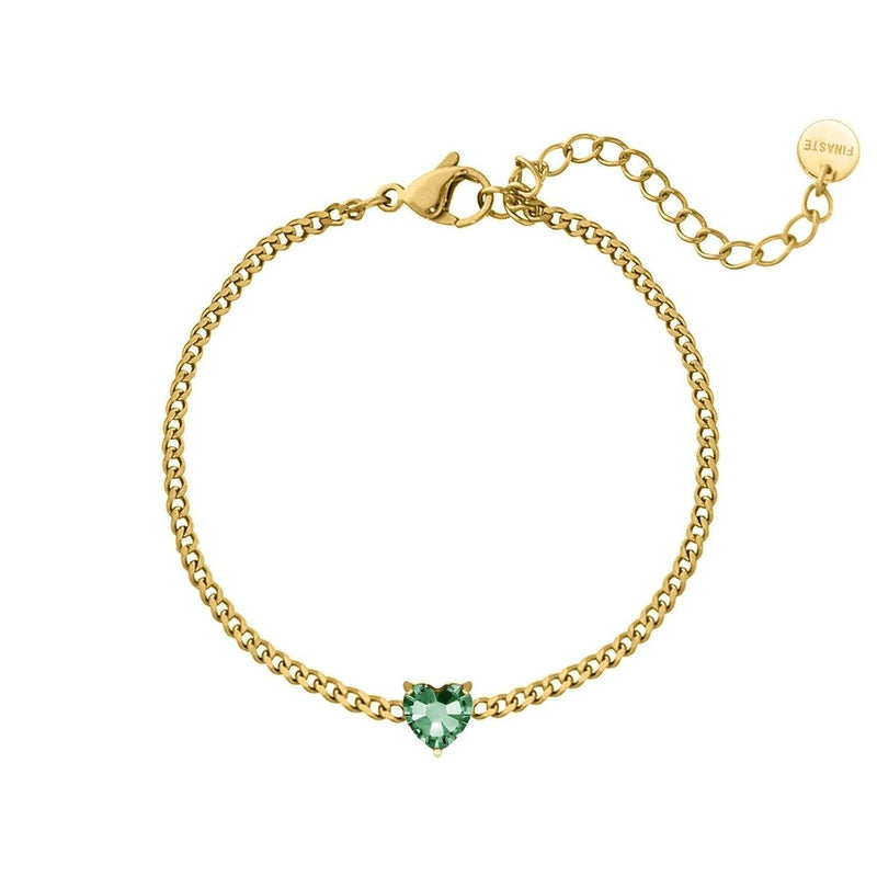 Heart Birthstone Bracelet With Jewelry Box