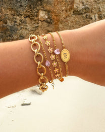 Heart Birthstone Bracelet With Jewelry Box