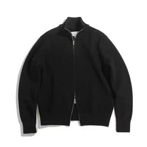 High Neck Zip-Up Cardigan For Men