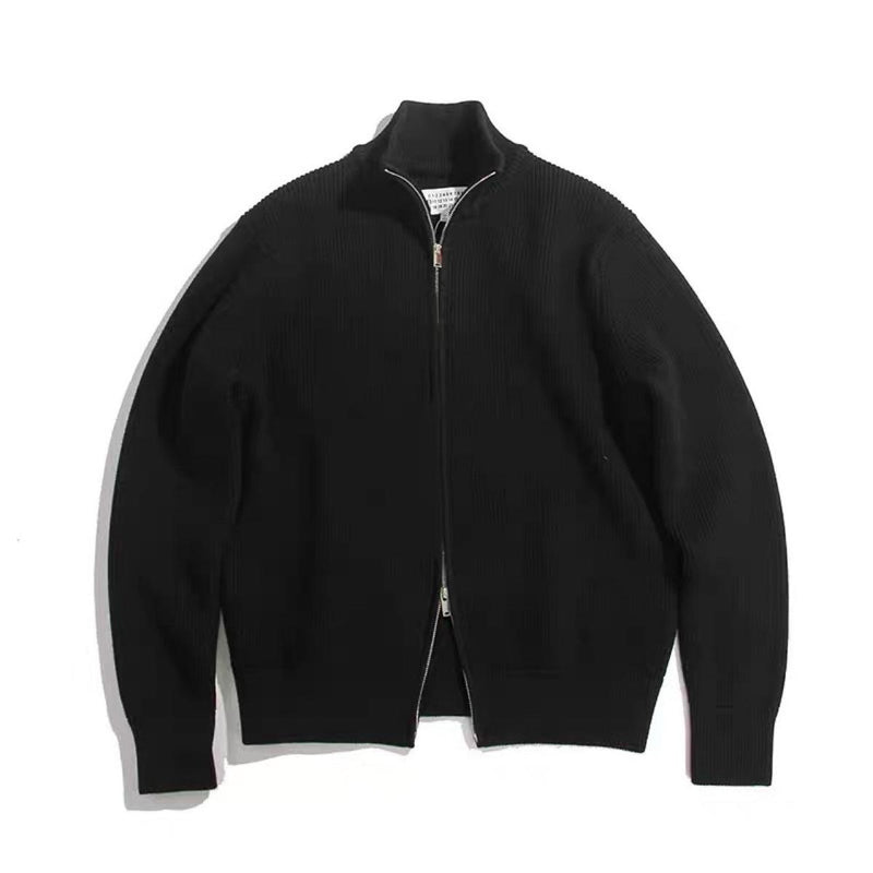 High Neck Zip-Up Cardigan For Men