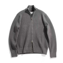 High Neck Zip-Up Cardigan For Men