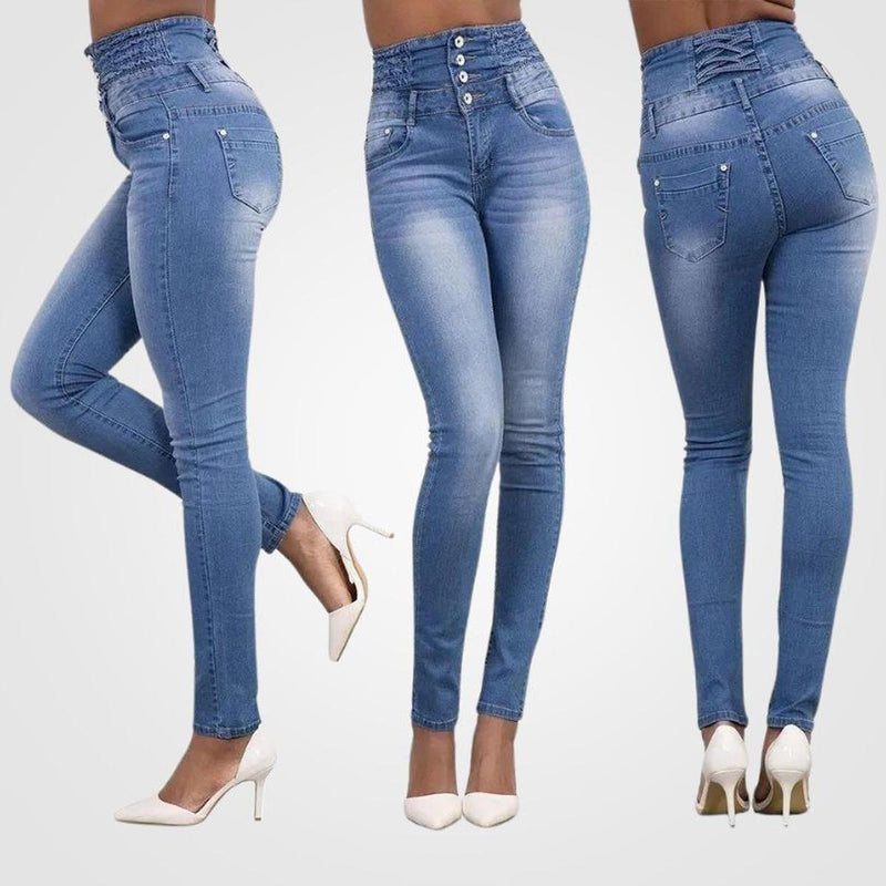 High-Waisted Comfortable Jeans for Flattering Fit