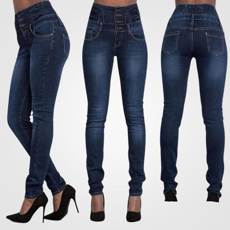High-Waisted Comfortable Jeans for Flattering Fit