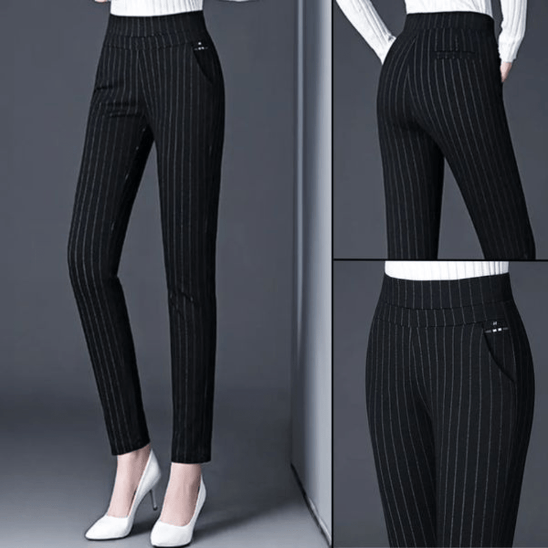 High-Waisted Stretch Leggings With Faux Pocket