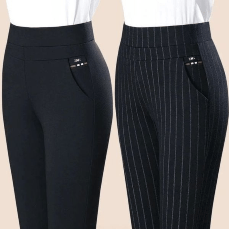 High-Waisted Stretch Leggings With Faux Pocket