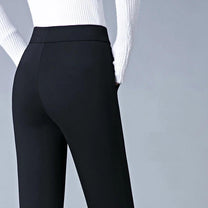 High-Waisted Stretch Leggings With Faux Pocket