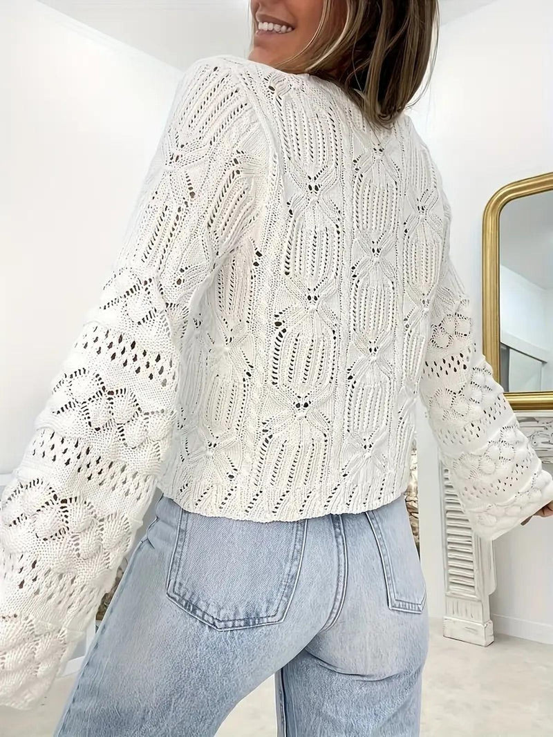 Hollow Knit V-Neck Vest